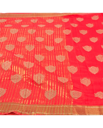 Sanskriti Vintage Red Sarees Art Silk Woven Premium Zari Sari 5 Yard Fabric, PS-57180-Red-Woven Work-Art (Artificial) Silk-4