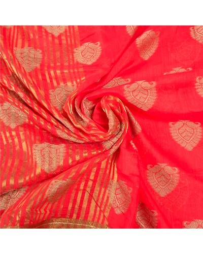 Sanskriti Vintage Red Sarees Art Silk Woven Premium Zari Sari 5 Yard Fabric, PS-57180-Red-Woven Work-Art (Artificial) Silk-7
