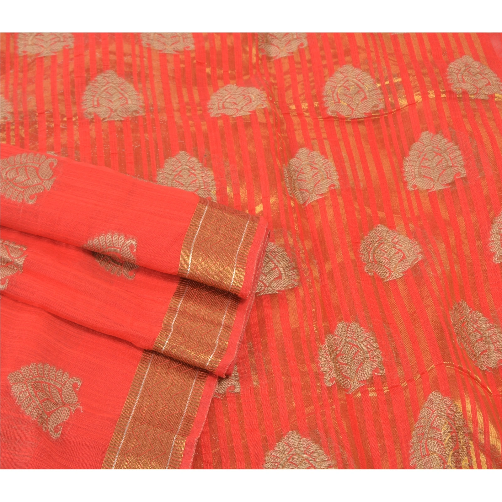 Sanskriti Vintage Red Sarees Art Silk Woven Premium Zari Sari 5 Yard Fabric, PS-57180-Red-Woven Work-Art (Artificial) Silk-8