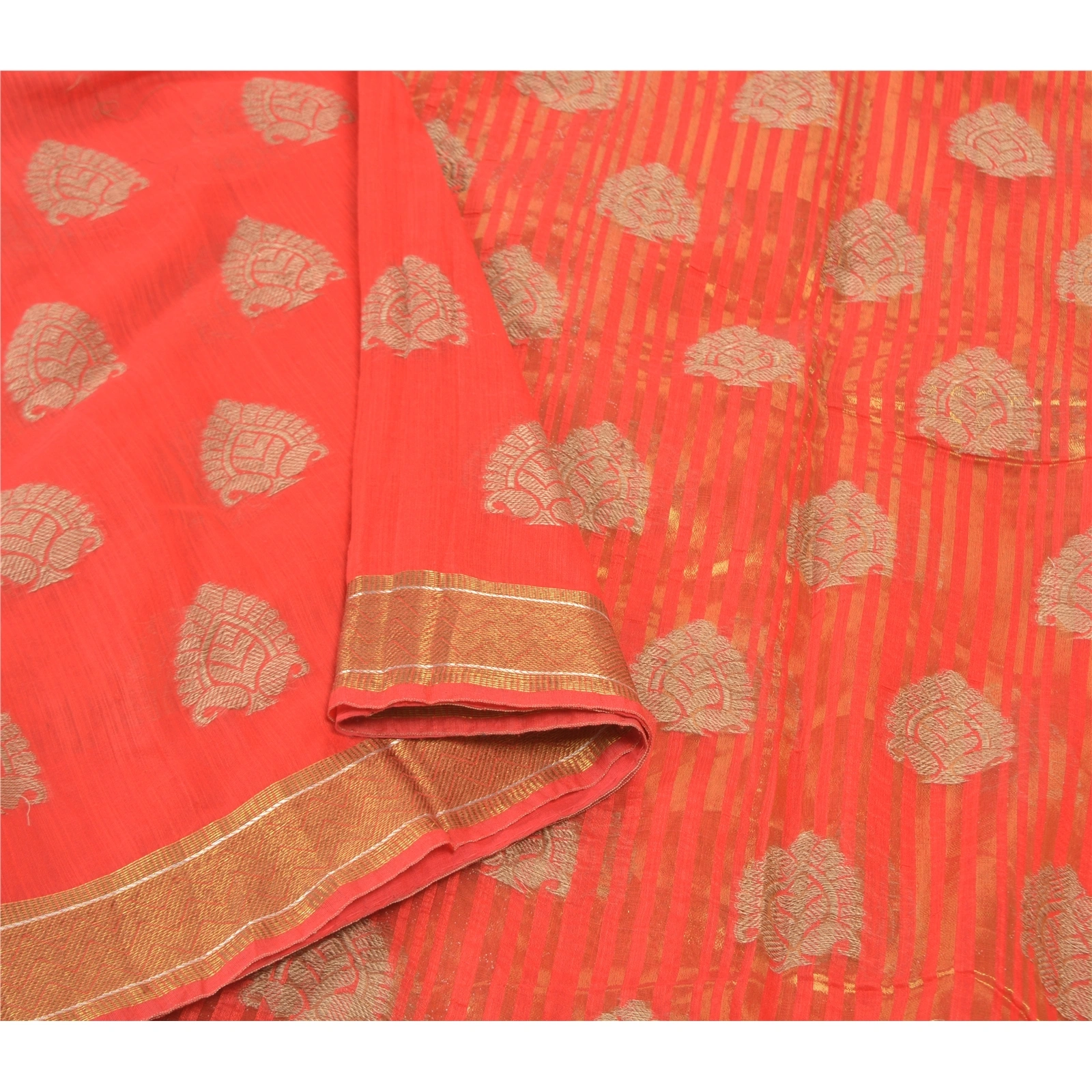 Sanskriti Vintage Red Sarees Art Silk Woven Premium Zari Sari 5 Yard Fabric, PS-57180-Red-Woven Work-Art (Artificial) Silk-10