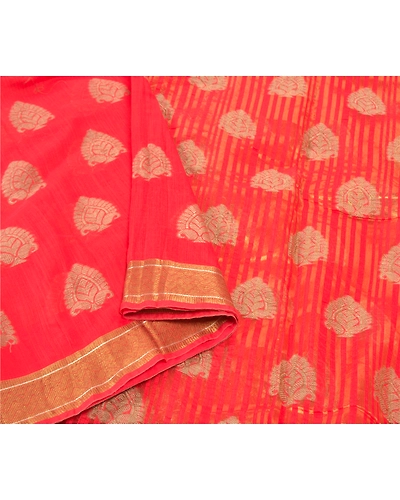 Sanskriti Vintage Red Sarees Art Silk Woven Premium Zari Sari 5 Yard Fabric, PS-57180-Red-Woven Work-Art (Artificial) Silk-10