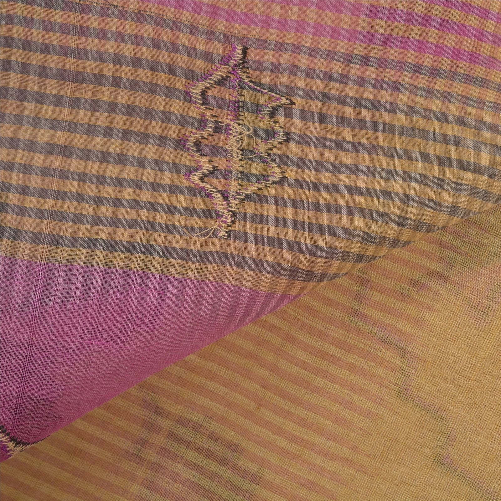 Sanskriti Vintage Purple Sarees Pure Cotton Woven Chettinad/Kandangi Sari Fabric, PS-57204-Purple-Woven Work-100% Pure Cotton-3