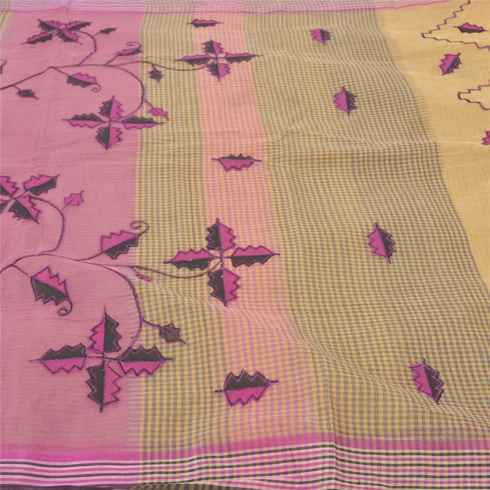 Sanskriti Vintage Purple Sarees Pure Cotton Woven Chettinad/Kandangi Sari Fabric, PS-57204-Purple-Woven Work-100% Pure Cotton-4