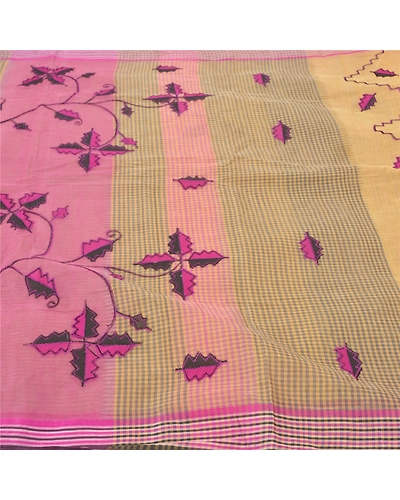 Sanskriti Vintage Purple Sarees Pure Cotton Woven Chettinad/Kandangi Sari Fabric, PS-57204-Purple-Woven Work-100% Pure Cotton-4