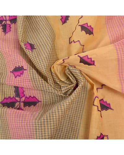 Sanskriti Vintage Purple Sarees Pure Cotton Woven Chettinad/Kandangi Sari Fabric, PS-57204-Purple-Woven Work-100% Pure Cotton-7