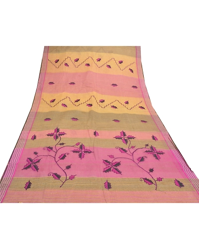 Sanskriti Vintage Purple Sarees Pure Cotton Woven Chettinad/Kandangi Sari Fabric, PS-57204-Purple-Woven Work-100% Pure Cotton-9