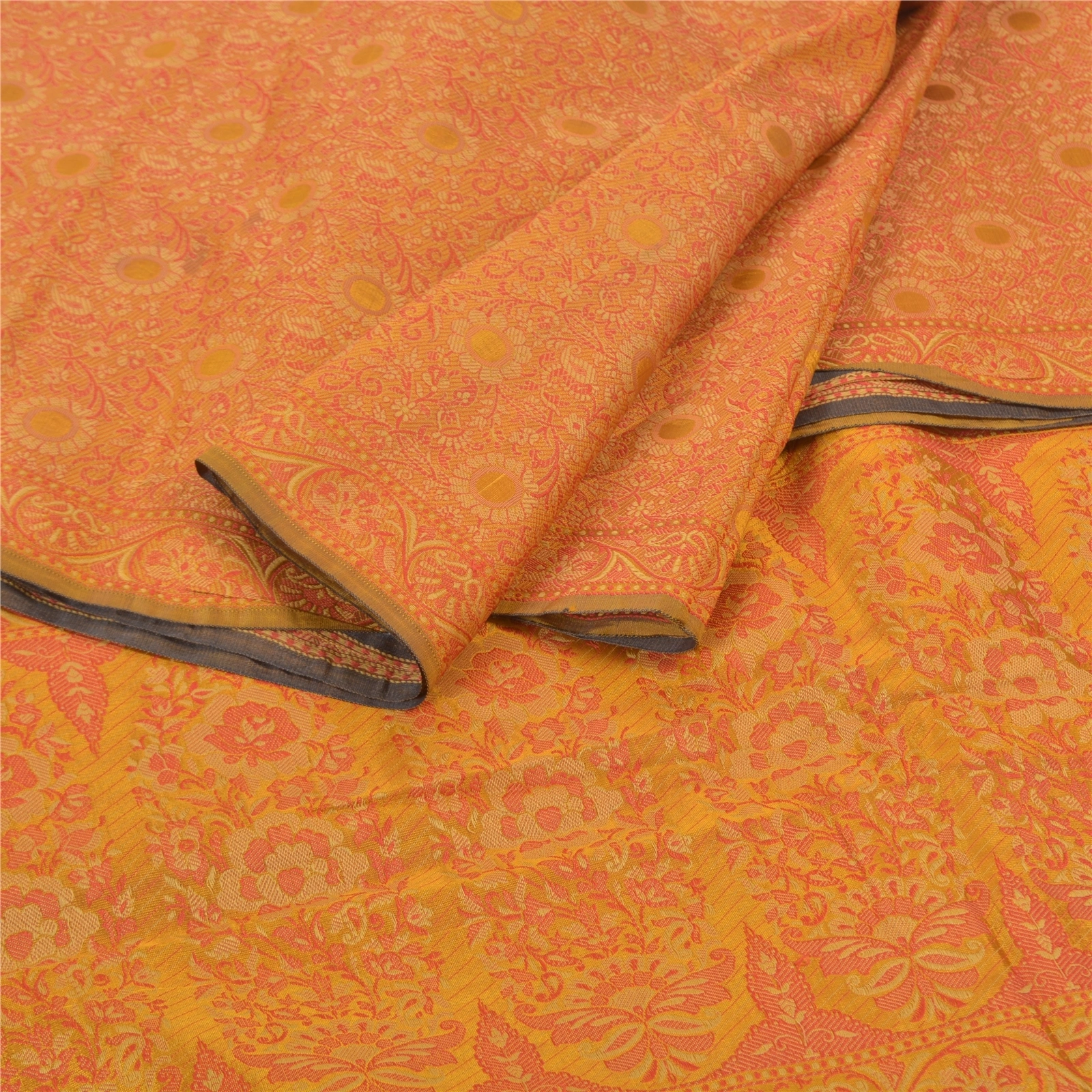 Sanskriti Vintage Mustard Sarees Art Silk Woven Premium Indian Sari Fabric, PS-57324-Shade Of Mustard-Woven Work-Art (Artificial) Silk-2