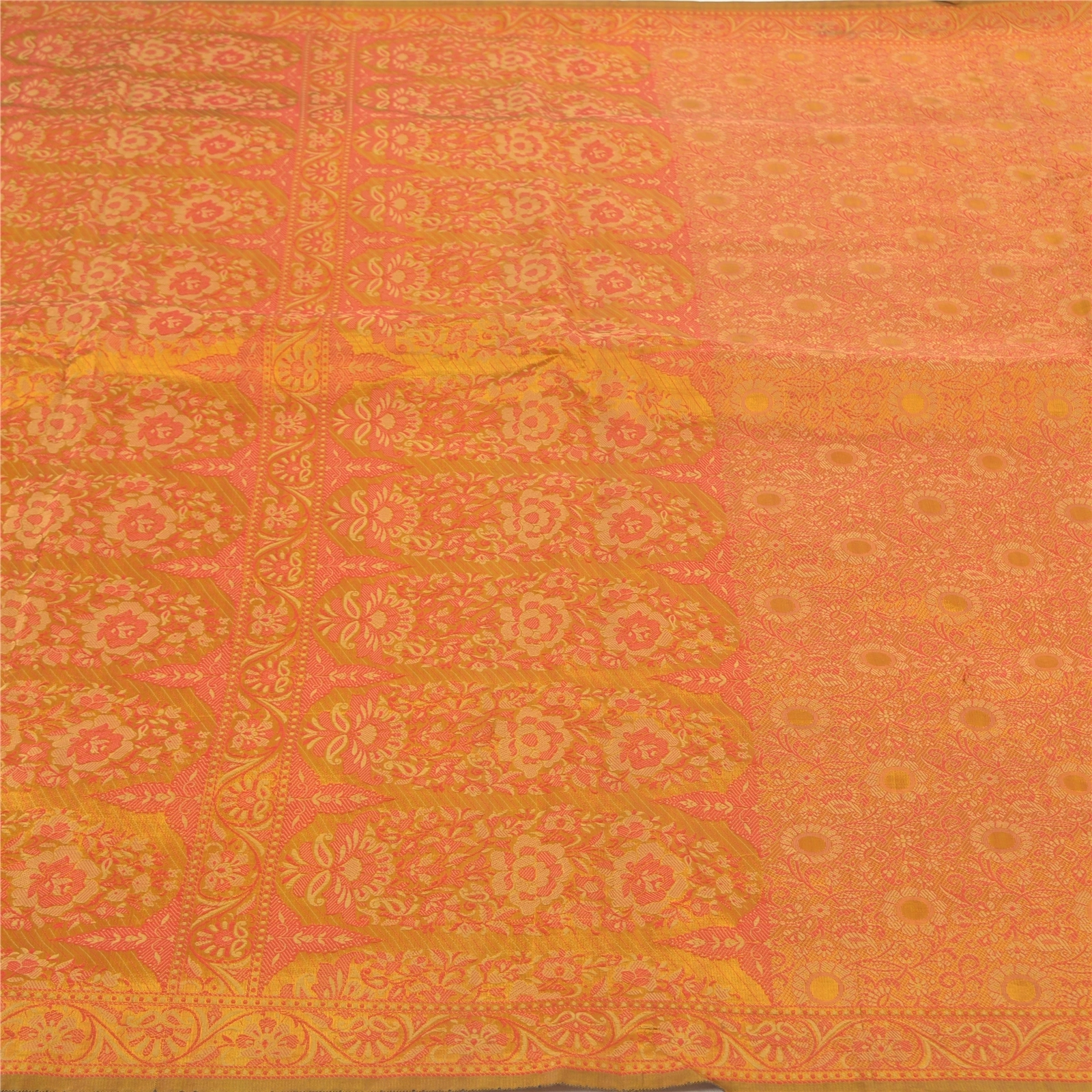 Sanskriti Vintage Mustard Sarees Art Silk Woven Premium Indian Sari Fabric, PS-57324-Shade Of Mustard-Woven Work-Art (Artificial) Silk-4