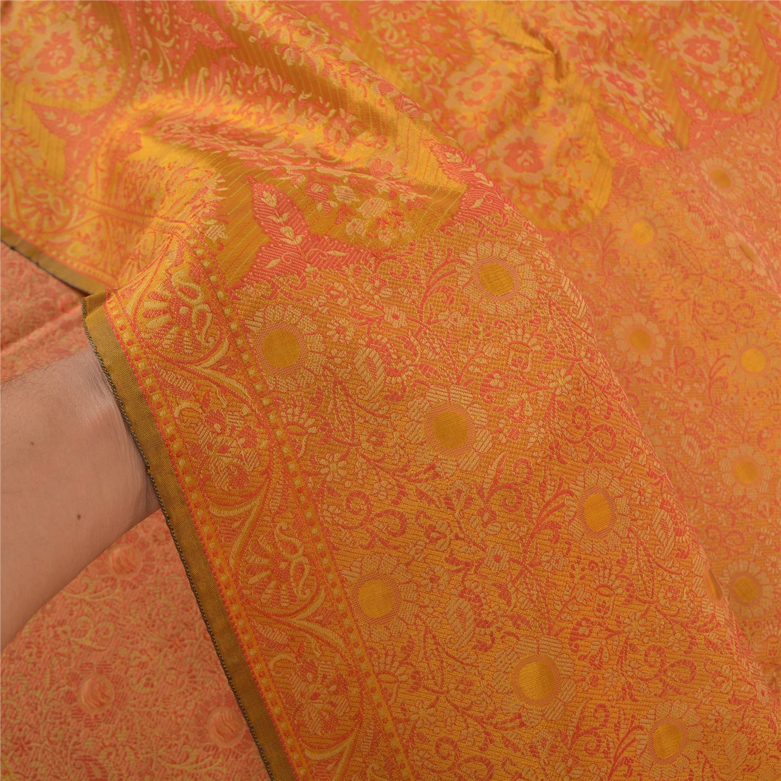 Sanskriti Vintage Mustard Sarees Art Silk Woven Premium Indian Sari Fabric, PS-57324-Shade Of Mustard-Woven Work-Art (Artificial) Silk-5