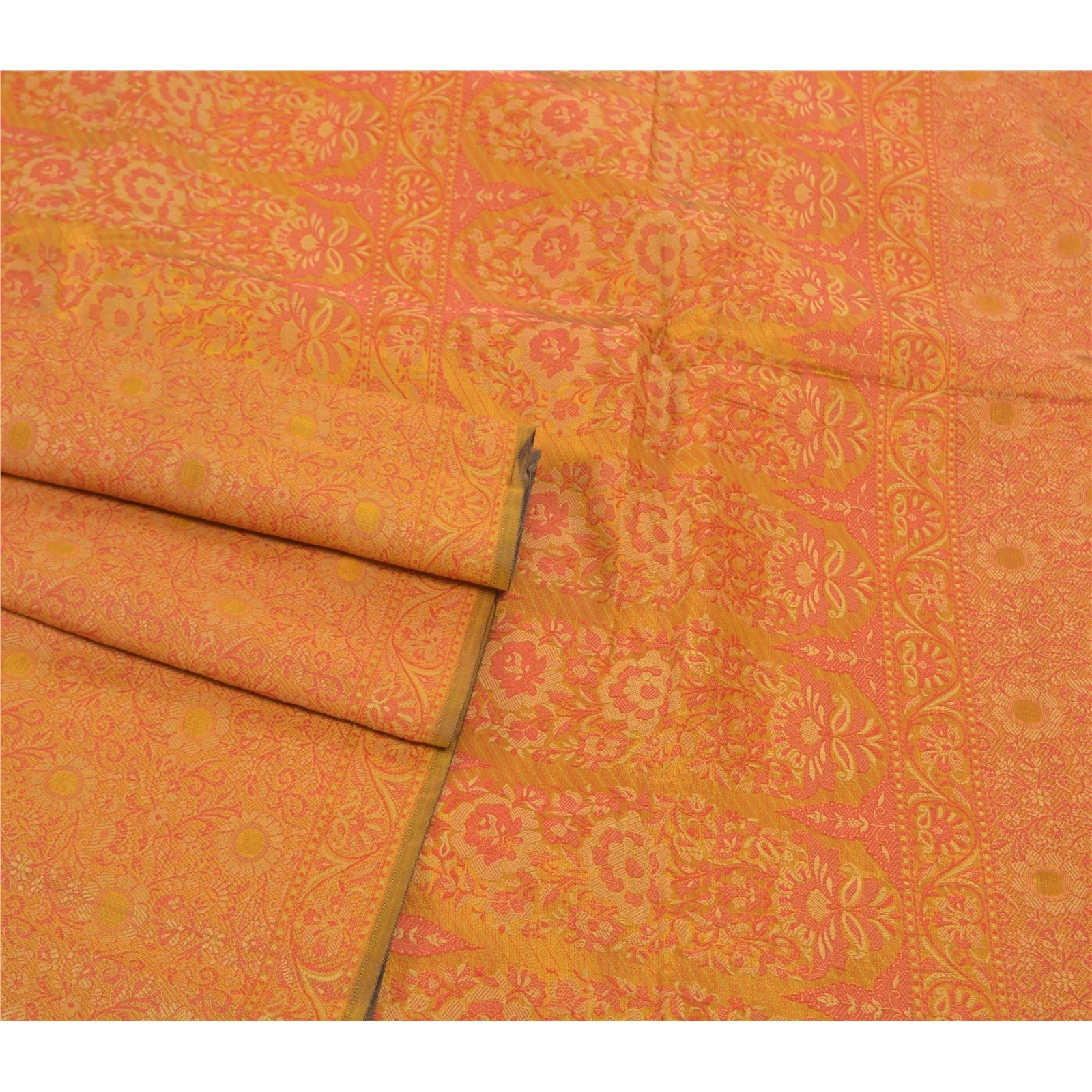 Sanskriti Vintage Mustard Sarees Art Silk Woven Premium Indian Sari Fabric, PS-57324-Shade Of Mustard-Woven Work-Art (Artificial) Silk-8