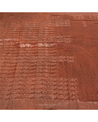 Sanskriti Vintage Brown Sarees 100% Pure Silk Woven Premium Sari Craft Fabric, PS-57513-Brown-Hand Woven Work-100% Pure Silk-3