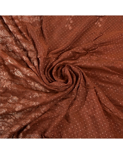 Sanskriti Vintage Brown Sarees 100% Pure Silk Woven Premium Sari Craft Fabric, PS-57513-Brown-Hand Woven Work-100% Pure Silk-6