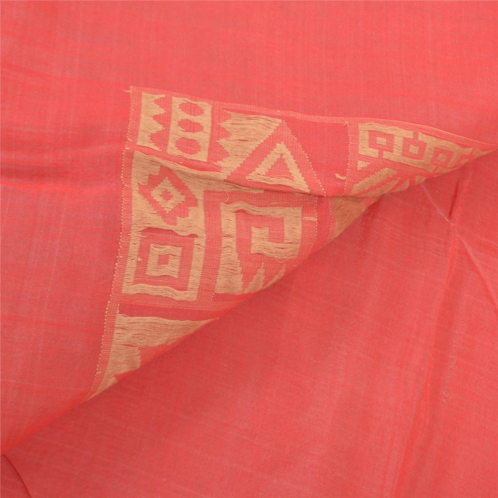 Sanskriti Vintage Hand-Woven Cotton Silk Sarees Pink Premium Indian Sari Fabric, PS-57652-Shade Of Pink-Hand Woven Work-Cotton Silk-2