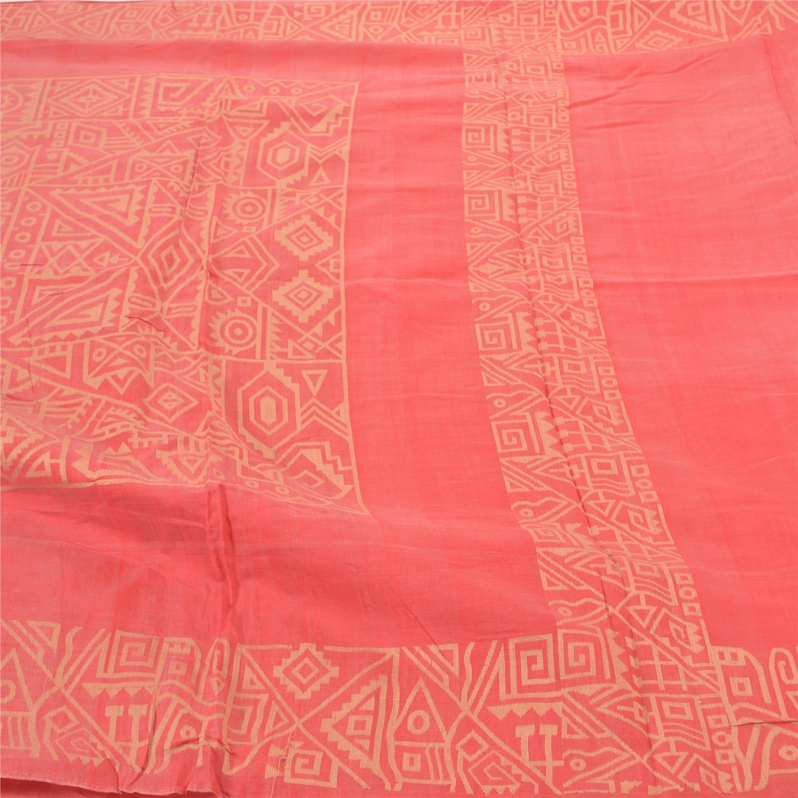 Sanskriti Vintage Hand-Woven Cotton Silk Sarees Pink Premium Indian Sari Fabric, PS-57652-Shade Of Pink-Hand Woven Work-Cotton Silk-3