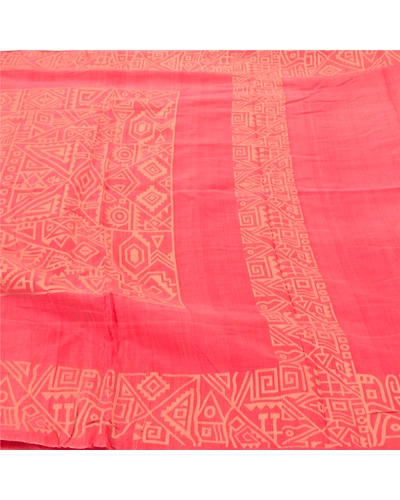 Sanskriti Vintage Hand-Woven Cotton Silk Sarees Pink Premium Indian Sari Fabric, PS-57652-Shade Of Pink-Hand Woven Work-Cotton Silk-3