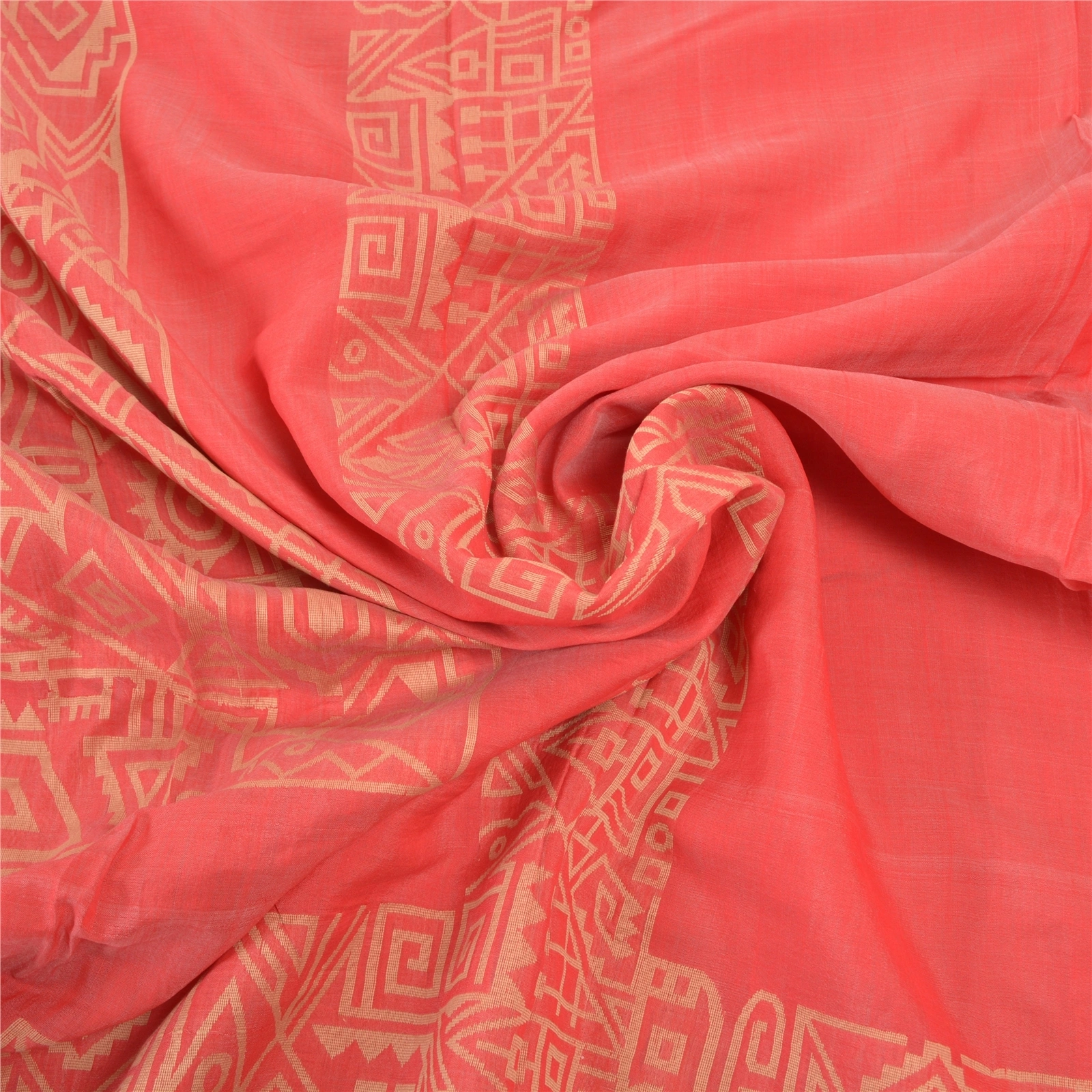 Sanskriti Vintage Hand-Woven Cotton Silk Sarees Pink Premium Indian Sari Fabric, PS-57652-Shade Of Pink-Hand Woven Work-Cotton Silk-6