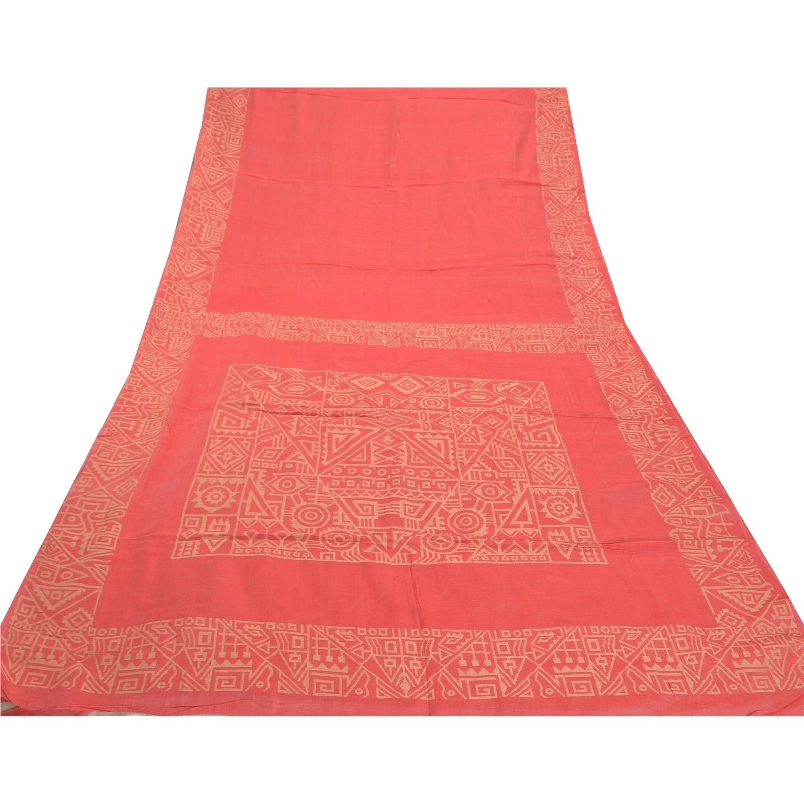 Sanskriti Vintage Hand-Woven Cotton Silk Sarees Pink Premium Indian Sari Fabric, PS-57652-Shade Of Pink-Hand Woven Work-Cotton Silk-8