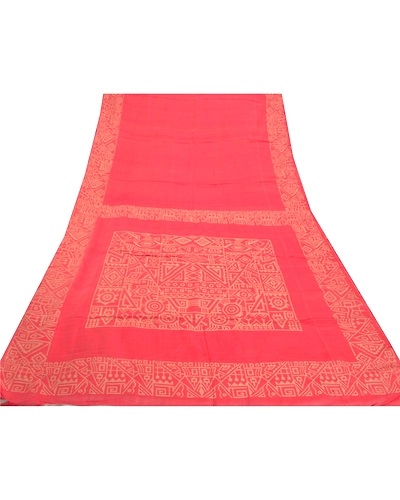 Sanskriti Vintage Hand-Woven Cotton Silk Sarees Pink Premium Indian Sari Fabric, PS-57652-Shade Of Pink-Hand Woven Work-Cotton Silk-8