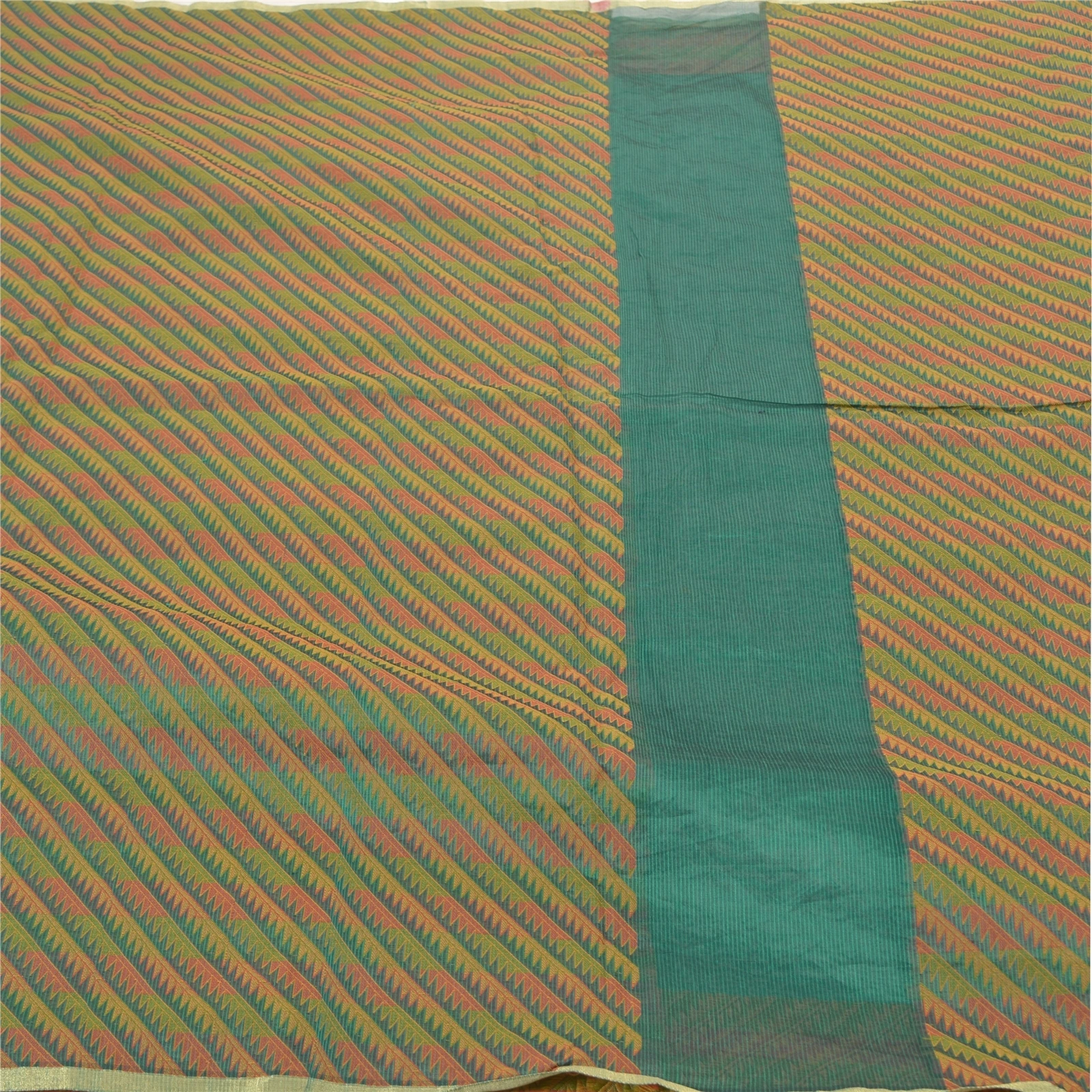 Sanskriti Vintage Green Sarees Art Silk Woven Premium Sari 5 Yard Craft Fabric, PS-57675-Green-Woven Work-Art (Artificial) Silk-3