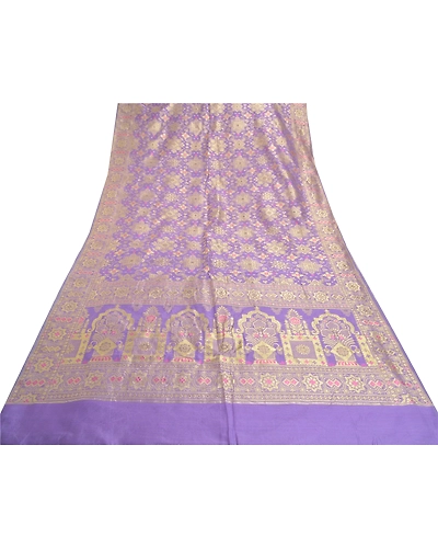 Sanskriti Vintage Purple Sarees Art Silk Hand-Woven Premium Sari 5 Yard Fabric, PS-57699-Purple-Hand-Woven Work-Art (Artificial) Silk-8