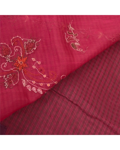 Sanskriti Vintage Purple Sarees Pure Silk Hand Beaded Woven Craft Sari Fabric, PS-57739-Shade Of Purple-Beaded Work-100% Pure Silk-2