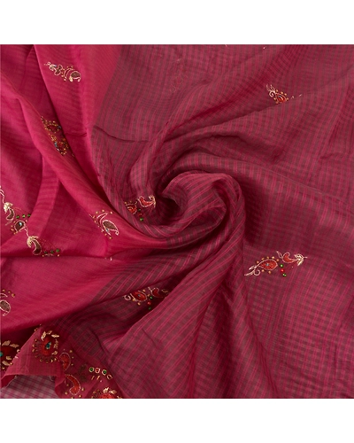 Sanskriti Vintage Purple Sarees Pure Silk Hand Beaded Woven Craft Sari Fabric, PS-57739-Shade Of Purple-Beaded Work-100% Pure Silk-6