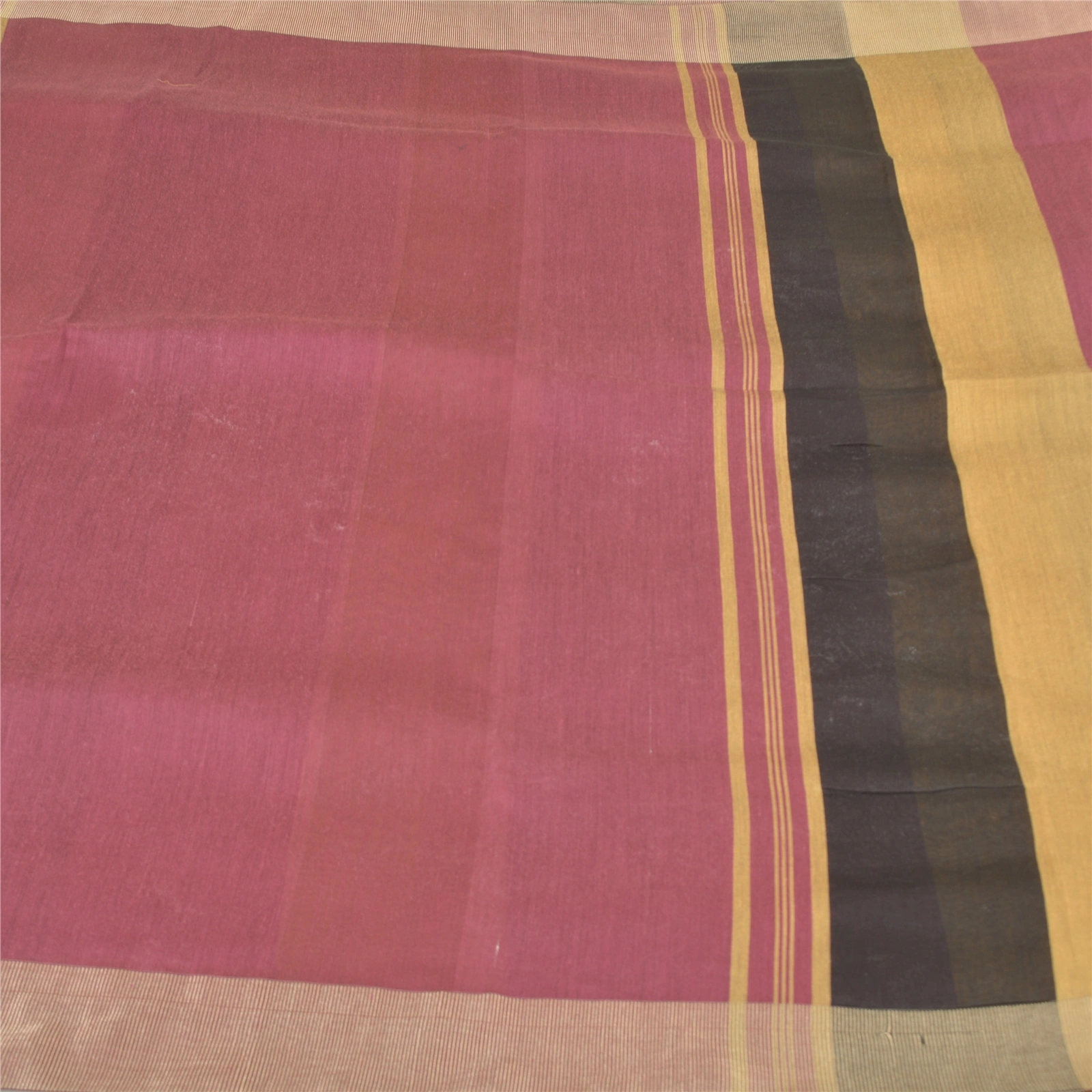 Sanskriti Vintage Indian Sarees Cotton Woven Premium Sari Craft 5 Yard Fabric, PS-57912-Multi Color-Woven Work-Cotton-3