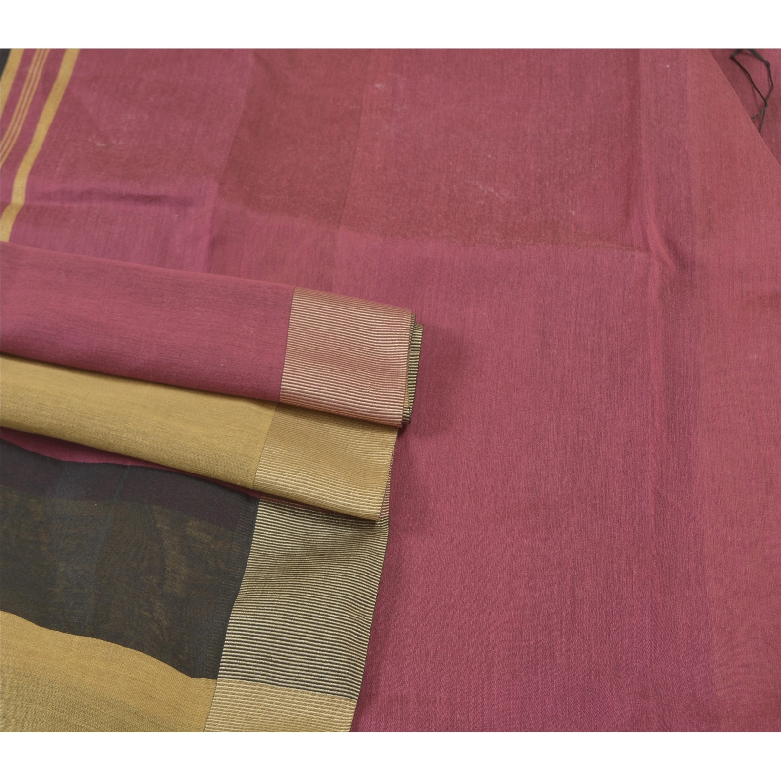 Sanskriti Vintage Indian Sarees Cotton Woven Premium Sari Craft 5 Yard Fabric, PS-57912-Multi Color-Woven Work-Cotton-7