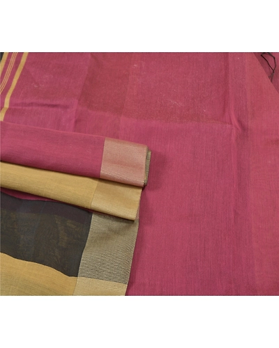 Sanskriti Vintage Indian Sarees Cotton Woven Premium Sari Craft 5 Yard Fabric, PS-57912-Multi Color-Woven Work-Cotton-7