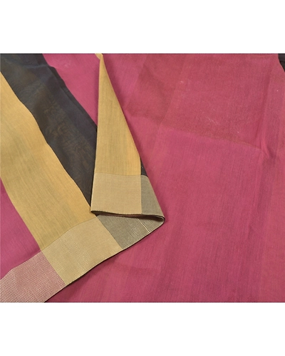 Sanskriti Vintage Indian Sarees Cotton Woven Premium Sari Craft 5 Yard Fabric, PS-57912-Multi Color-Woven Work-Cotton-9