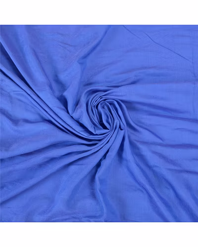 Sanskriti Vintage Blue Sarees Blend Silk Embroidered Premium Sari Craft Fabric, PS-58005-Shade Of Blue-Patch Work-Blend Silk-6