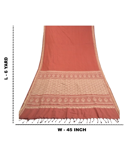 Sanskriti Vintage Brown Sarees Blend Silk Hand-Woven Premium Sari Craft Fabric, PS-58068-Shade Of Brown-Hand-Woven Work-Blende Silk-1