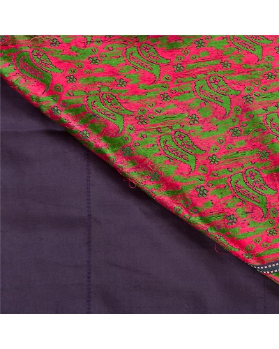 Sanskriti Vintage Purple Sarees 100% Pure Silk Hand-Woven Begumpuri Sari Fabric, PS-58152-Shade Of Purple &amp; Blue-Hand Woven Work-100% Pure Silk-2
