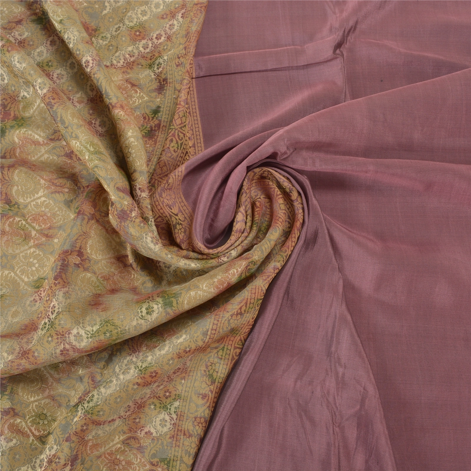 Sanskriti Vintage Purple Sarees 100% Pure Silk Woven &amp; Ikat Sari Premium Fabric, PS-58236-Purple-Woven Work-100% Pure Silk-6