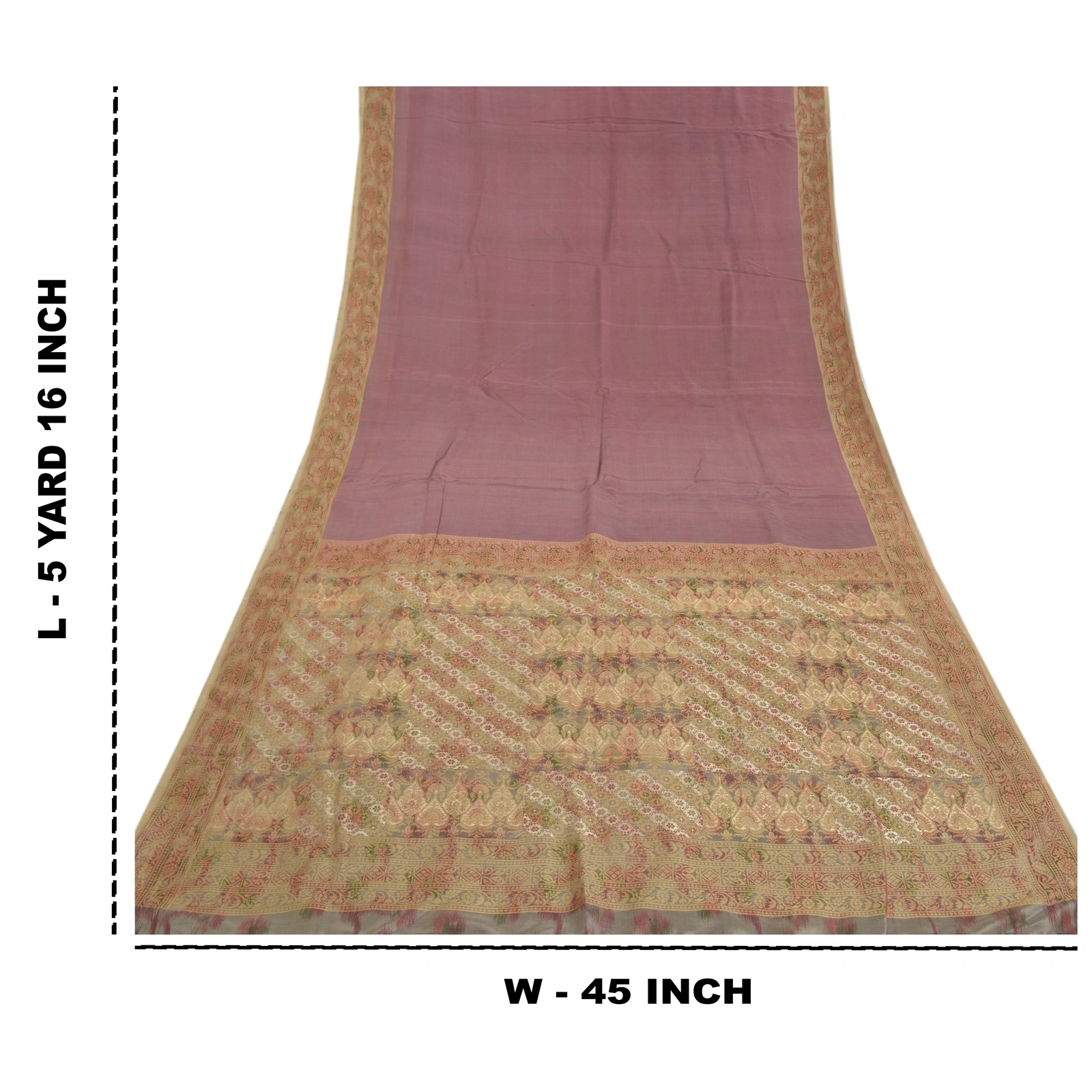 Sanskriti Vintage Purple Sarees 100% Pure Silk Woven &amp; Ikat Sari Premium Fabric, PS-58236-Purple-Woven Work-100% Pure Silk-9