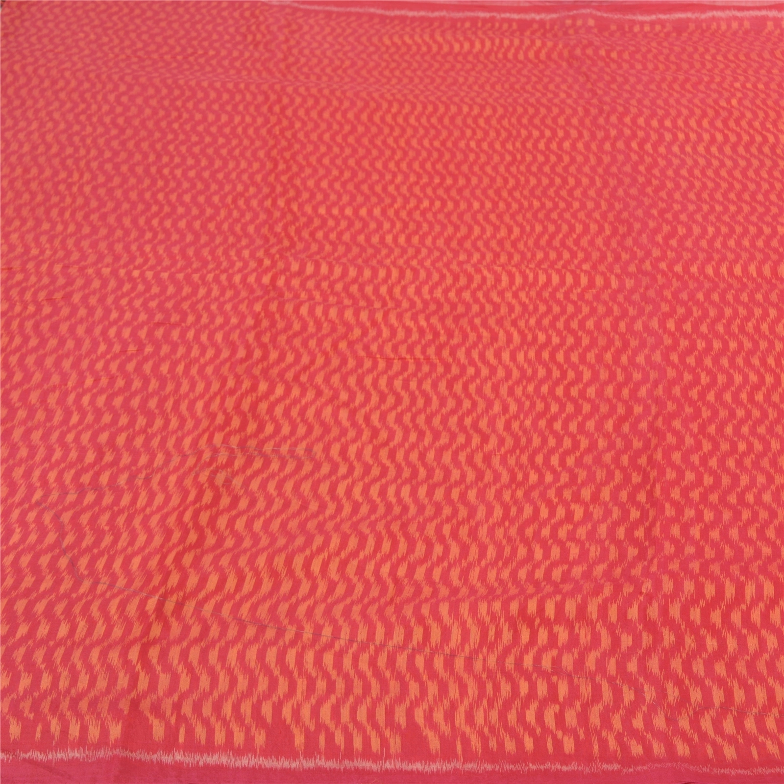 Sanskriti Vintage Red Indian Sarees 100% Pure Silk Woven 5 Yard Sari Fabric, PS-58248-Shade Of Red-Woven Work-100% Pure Silk-3