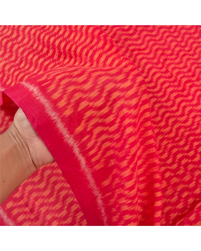 Sanskriti Vintage Red Indian Sarees 100% Pure Silk Woven 5 Yard Sari Fabric, PS-58248-Shade Of Red-Woven Work-100% Pure Silk-4