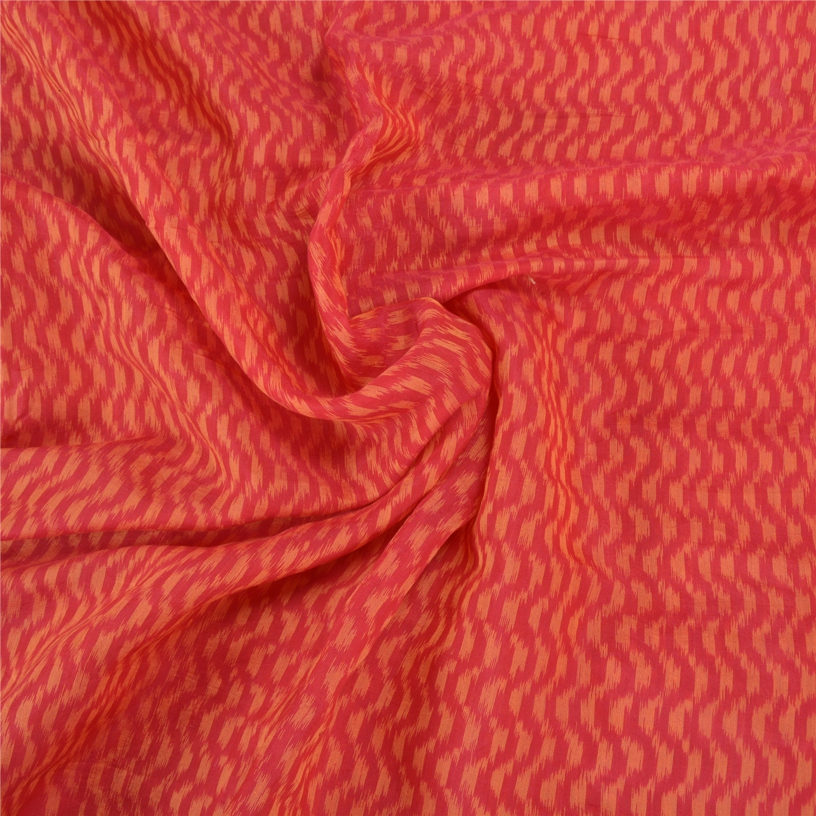 Sanskriti Vintage Red Indian Sarees 100% Pure Silk Woven 5 Yard Sari Fabric, PS-58248-Shade Of Red-Woven Work-100% Pure Silk-6