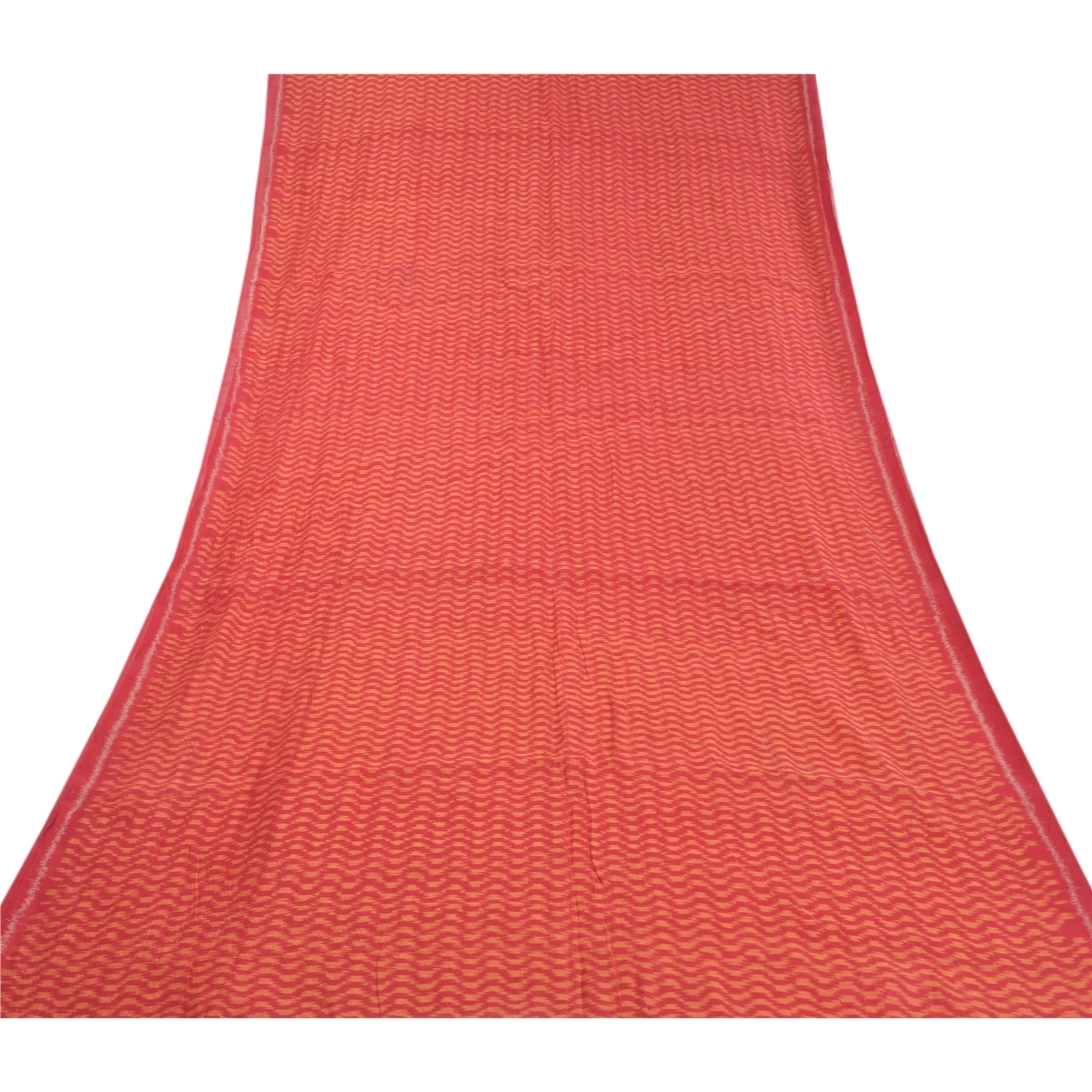 Sanskriti Vintage Red Indian Sarees 100% Pure Silk Woven 5 Yard Sari Fabric, PS-58248-Shade Of Red-Woven Work-100% Pure Silk-8