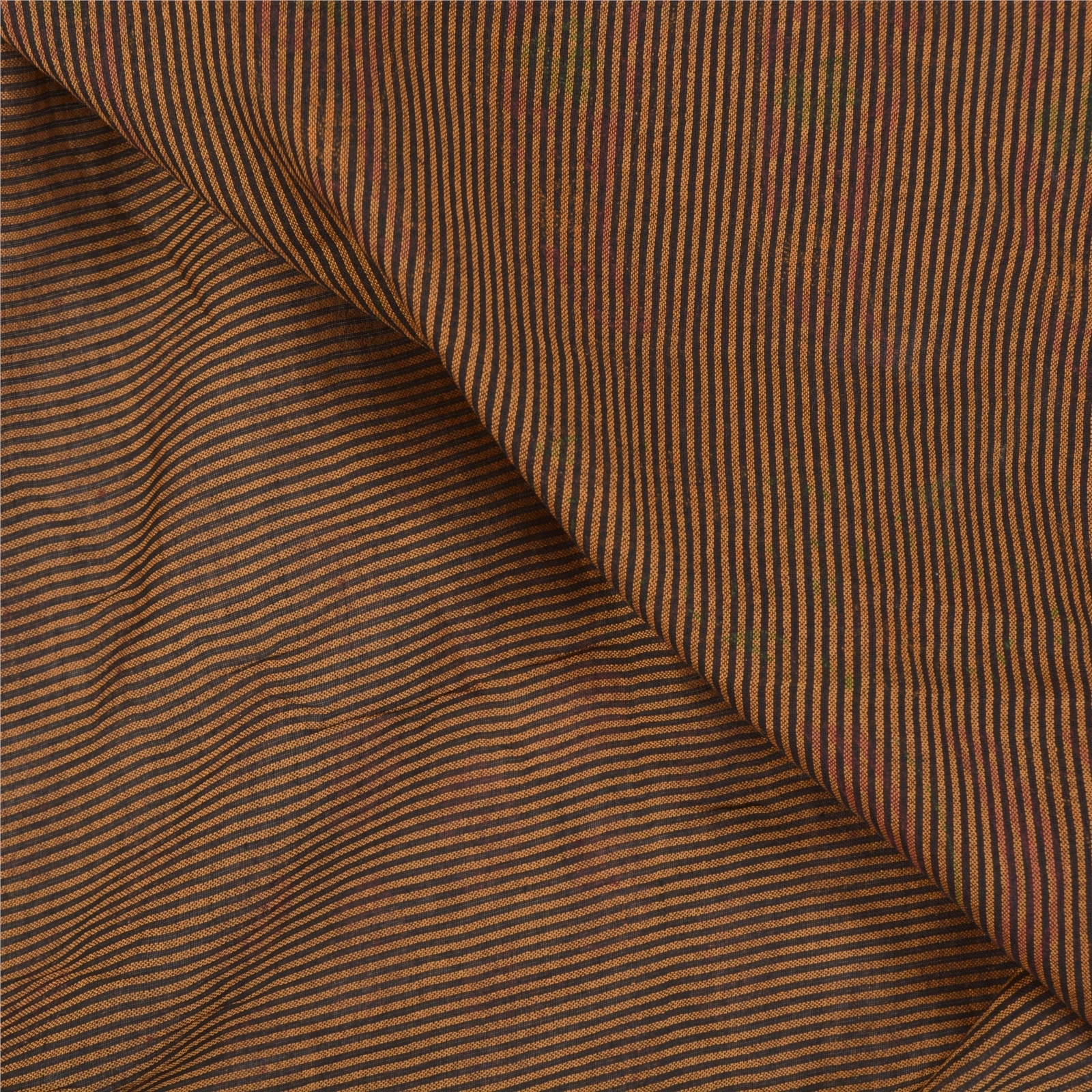 Sanskriti Vintage Brown Sarees Cotton Silk Woven Painted Premium Sari Fabric, PS-58582-Brown-Woven Work-Cotton Silk-2