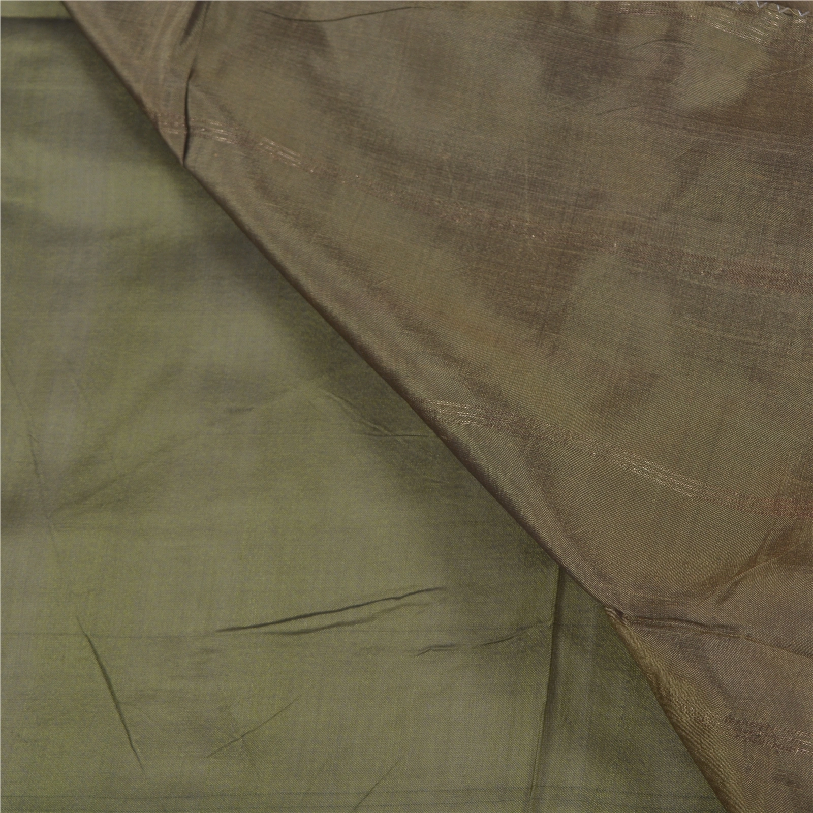 Sanskriti Vintage Green Indian Sarees Blend Silk Woven Zari Sari Craft Fabric, PS-58599-Green-Zari Work-Blend Silk-2