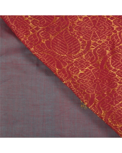 Sanskriti Vintage Dark Red Sarees 100% Pure Cotton Woven Premium Sari Fabric, PS-58608-Dark Red &amp; Shade Of Purple-Zari Work-100% Pure Cotton-2