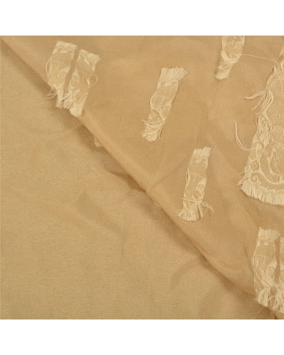 Sanskriti Vintage Beige Sarees 100% Pure Silk Handwoven Baluchari Sari Fabric, PS-58626-Shade Of Beige-Hand Woven Work-100% Pure Silk-2