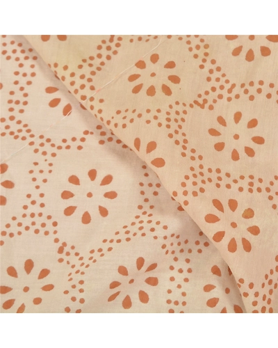 Sanskriti Vintage Ivory Sarees 100% Pure Cotton Kalamkari Premium Sari Fabric, PS-58636-Ivory-Handmade Kalamkari Work-100% Pure Cotton-2
