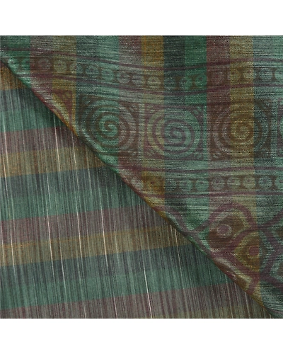 Sanskriti Vintage Green Sarees Art Silk Printed Sari Craft 5 Yard Fabric, PS-58711-Shade Of Green-Printed Work-Art (Artificial) Silk-2