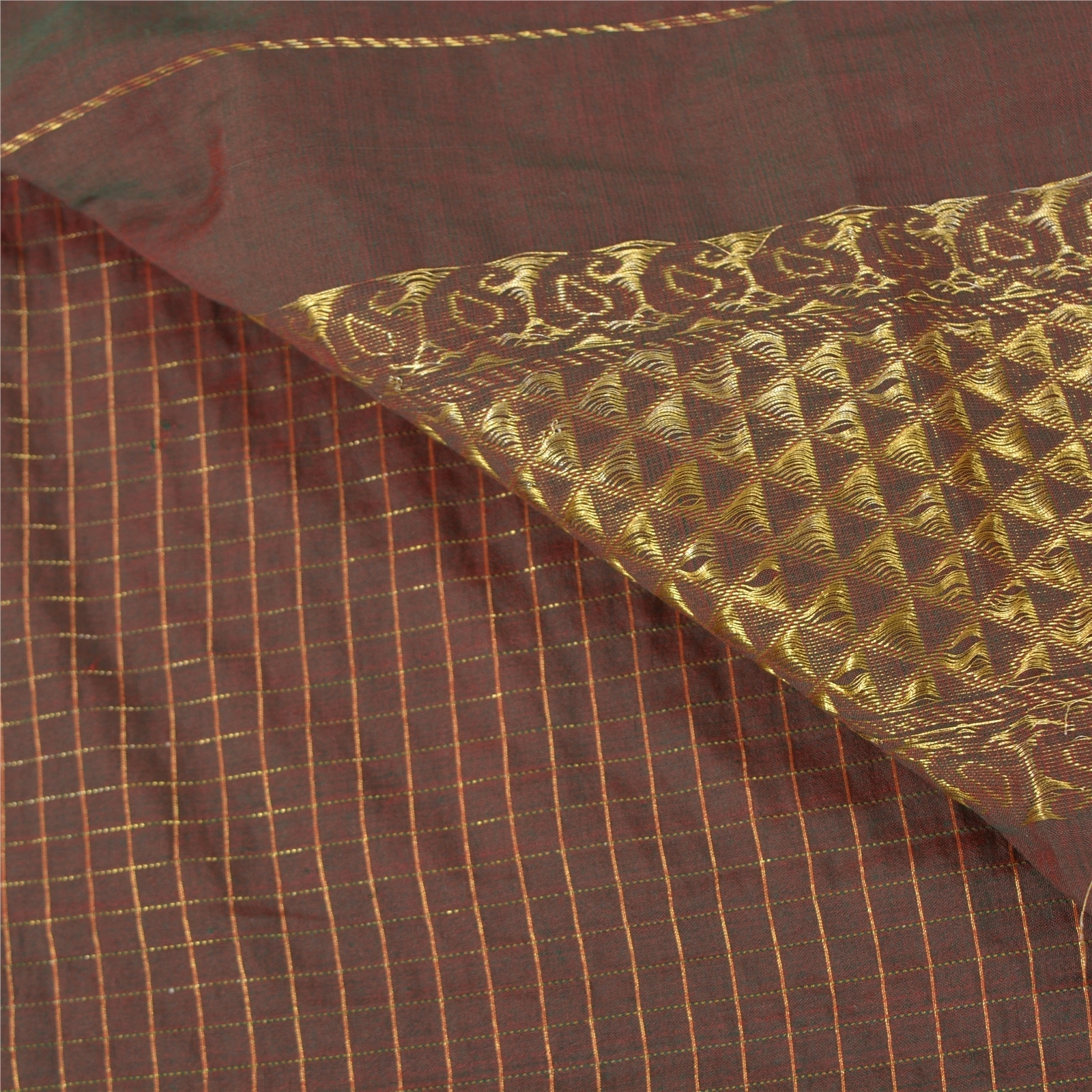 Sanskriti Vintage Brown Indian Sarees Art Silk Woven Zari Premium Sari Fabric, PS-58716-Shade Of Brown-Zari Work-Art (Artificial) Silk-2