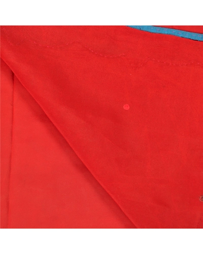 Sanskriti Vintage Brick Red Indian Sarees Pure Silk Embroidered 5 Yd Sari Fabric, PS-58795-Shade Of Brick Red-Thread Work-100% Pure Silk-2