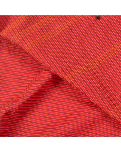 Sanskriti Vintage Dark Red Sarees Blend Cotton Woven Chettinad Sari Fabric, PS-58814-Dark Red-Woven Work-Blend Cotton (Not Pure Cotton)-2