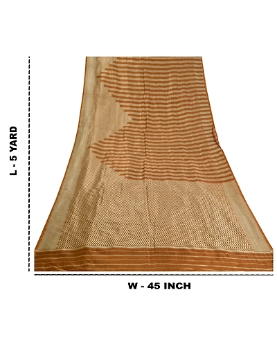 Sanskriti Vintage Mustard Sarees Blend Silk Woven Premium Sari Craft Fabric, PS-58843-Shade Of Mustard-Woven Work-Blend Silk (Not Pure Fabric)-1