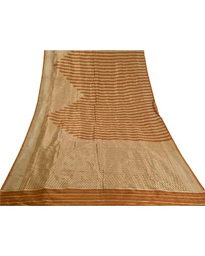 Sanskriti Vintage Mustard Sarees Blend Silk Woven Premium Sari Craft Fabric, PS-58843-Shade Of Mustard-Woven Work-Blend Silk (Not Pure Fabric)-8